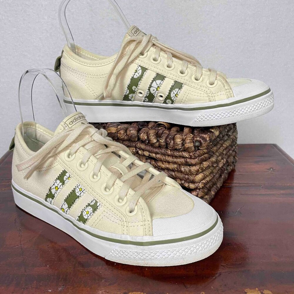 Adidas Nizza Low Top Canvas Sneakers Womens Size 5.5